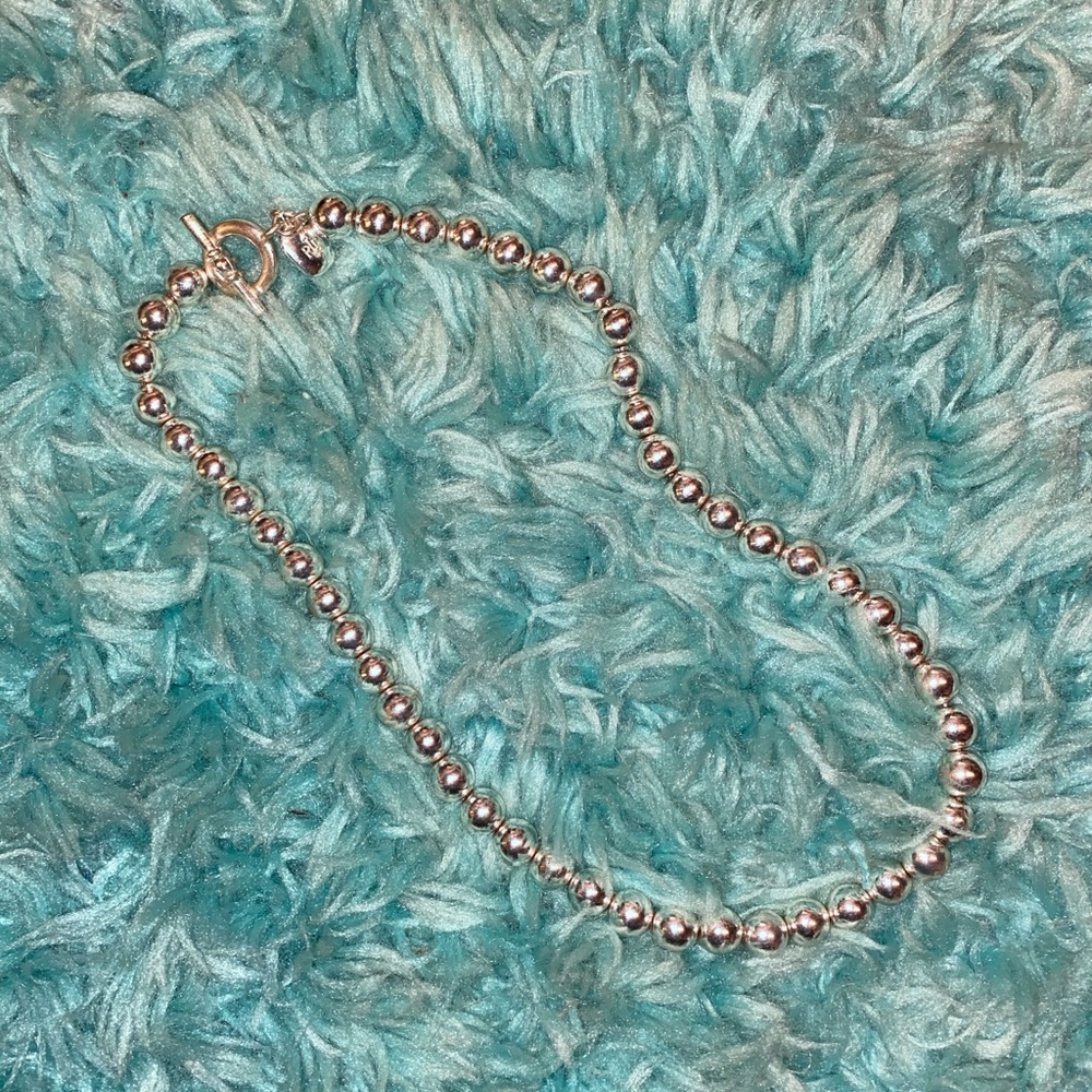 NWOT Ralph Lauren silver beaded necklace